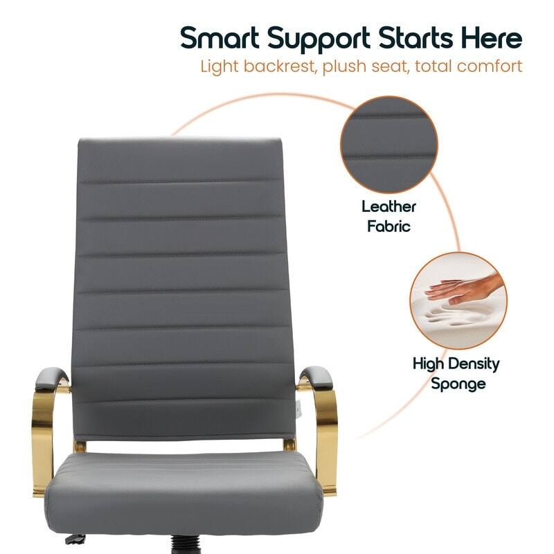 Smart Support Starts Here  
Light backrest, plush seat, total comfort  

Leather Fabric  
High Density Sponge
