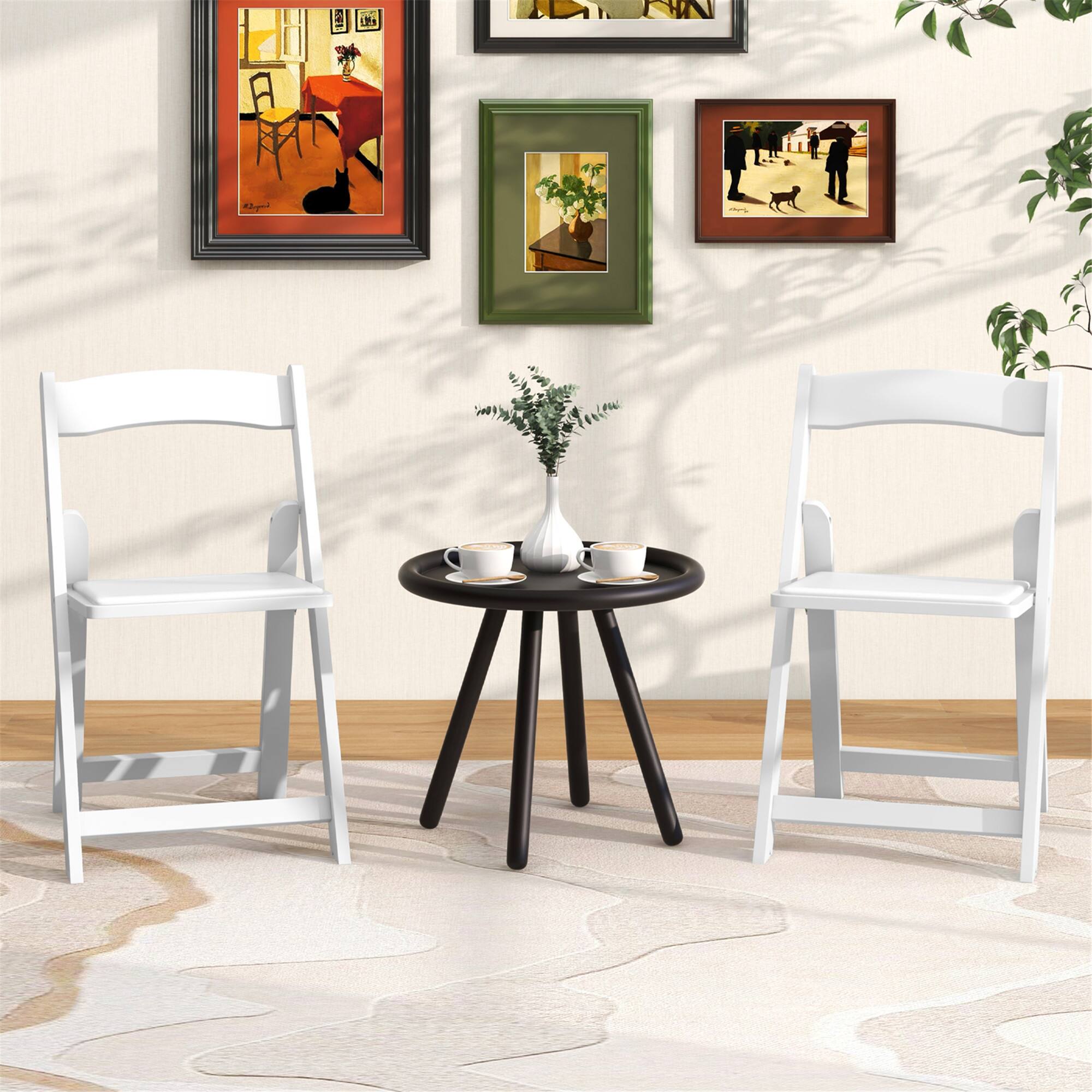 Alt View 7. Gymax - Gymax Set of 8 Dining Chairs w/ Rubber Wood Legs & Padded Seat for Home Office Events White - White.