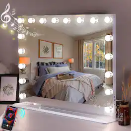 APRILSOUL - Vanity Mirror with Lights Hollywood Mirror with 18 Dimmable Bulbs for Makeup Table Touch Screen and USB Charge Port
