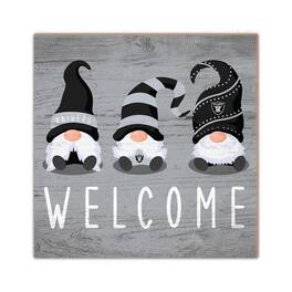 Fan Creations - Las Vegas Raiders 10'' x 10'' Welcome Gnomes Sign - Multicolor