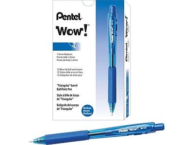 Pentel Wow!

1.0mm Medium Point
Pointe boîte 1.0mm
Punta de bolígrafo 1.0mm

12 Blue ink ball point pen
12 bille a encre bleue
12 bolígrafo de tinta azul

"Triangular" barrel
Ball Point Pen
Stylus a bille de Corps "Triangular"
Bolígrafo del cuerpo de "Triangular"

Medium
Moyen
Medio