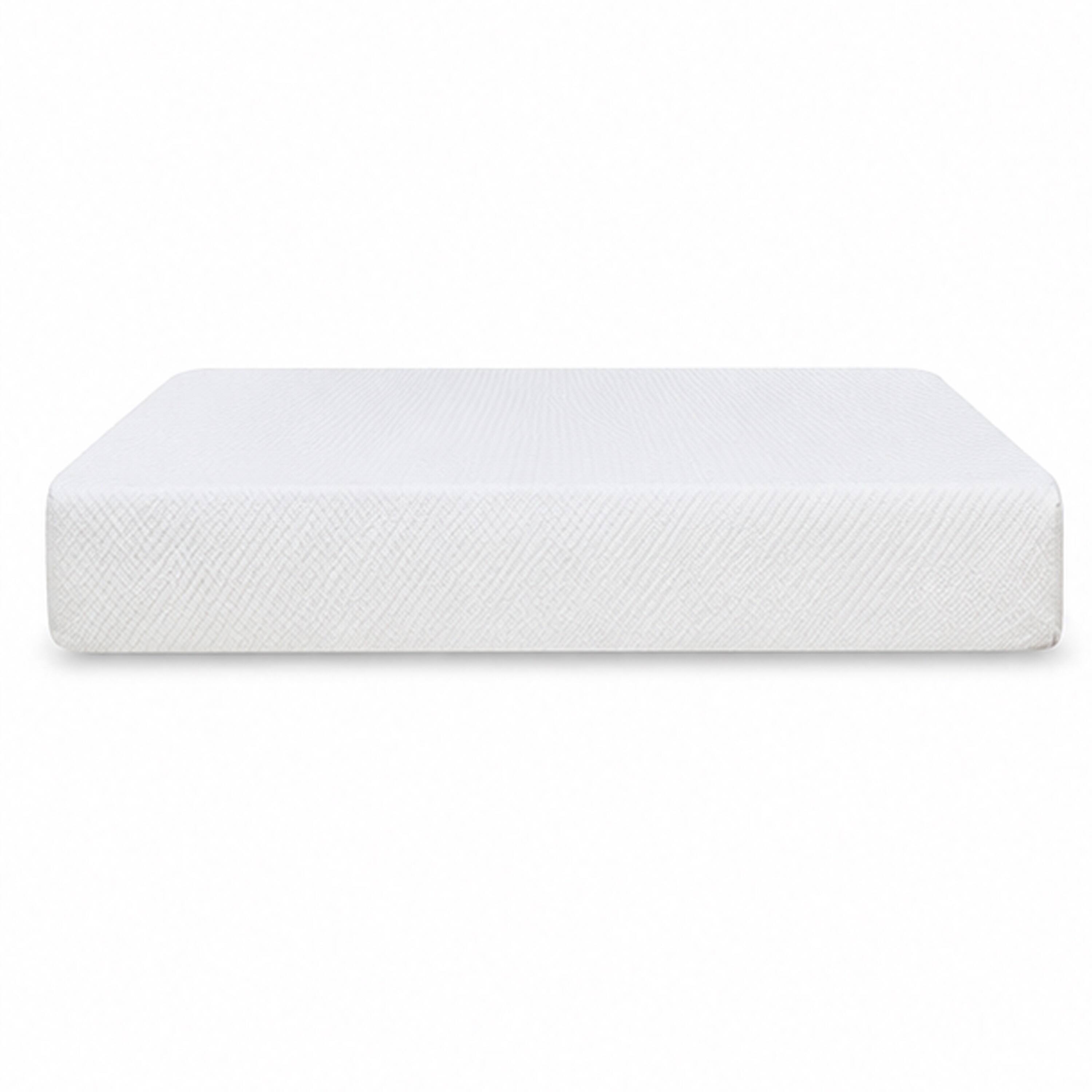 Left. Manhattan Lane - Aysa Queen Size Mattress, Memory Foam,  Polyester Cover, 8 Inch - White.