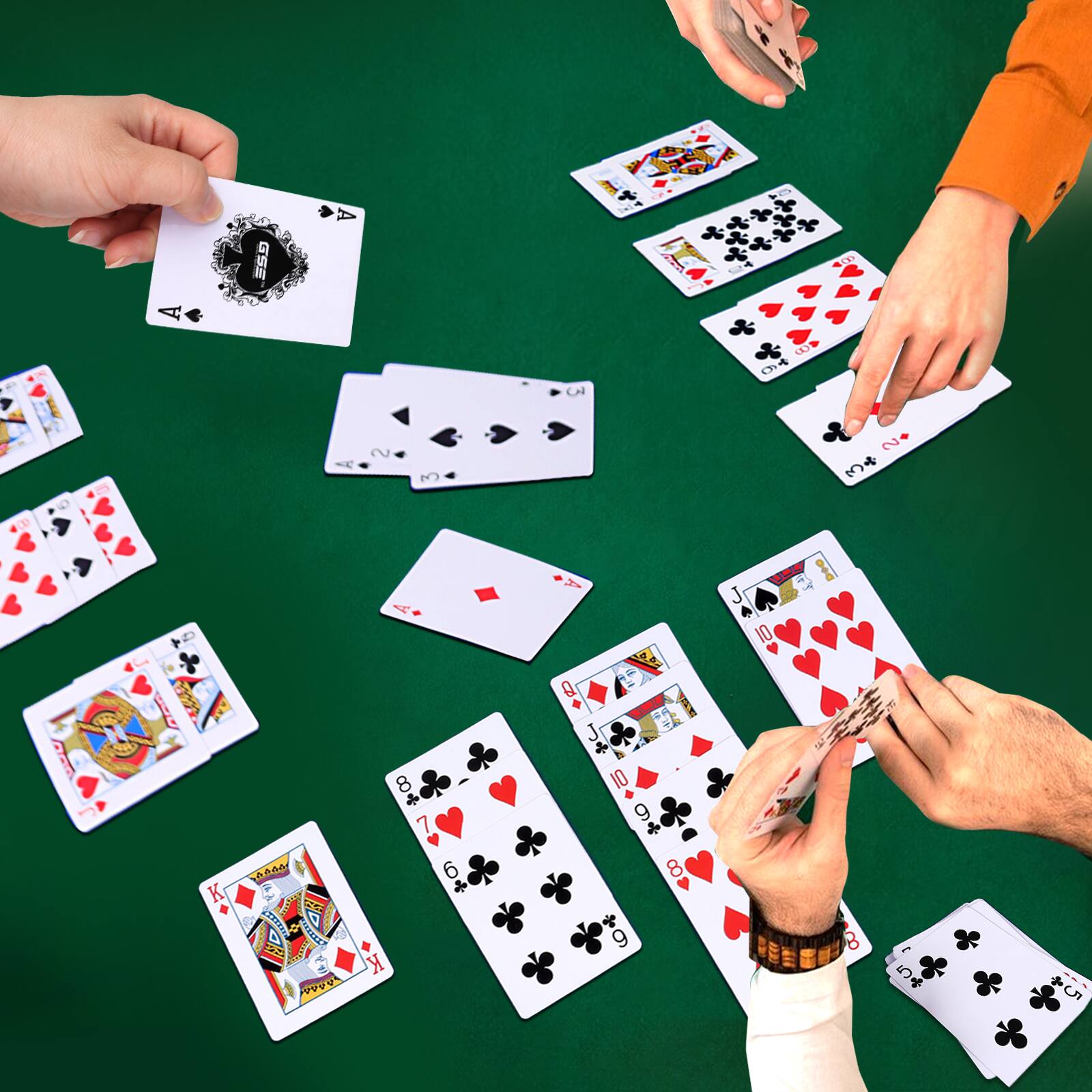 Alt View 3. GSE Games & Sports Expert - 12 Decks Multi-colored Nertz Cards Playing Card Game for Poker, Blackjack, Rummy, Go Fish, Bridge.