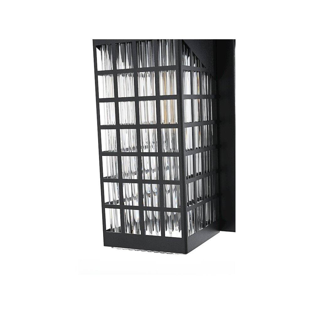 Alt View 2. Elegant Lighting - Palmer 7 inch Outdoor Pendant in Black - Black.