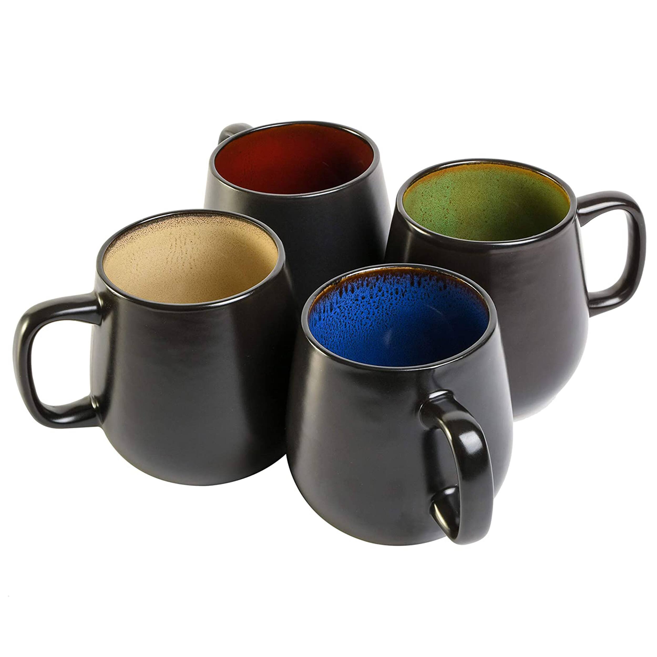 Gibson - Home Soho Cafe 4 Piece 20 Ounce Stoneware Mug Set Colors - Assorted