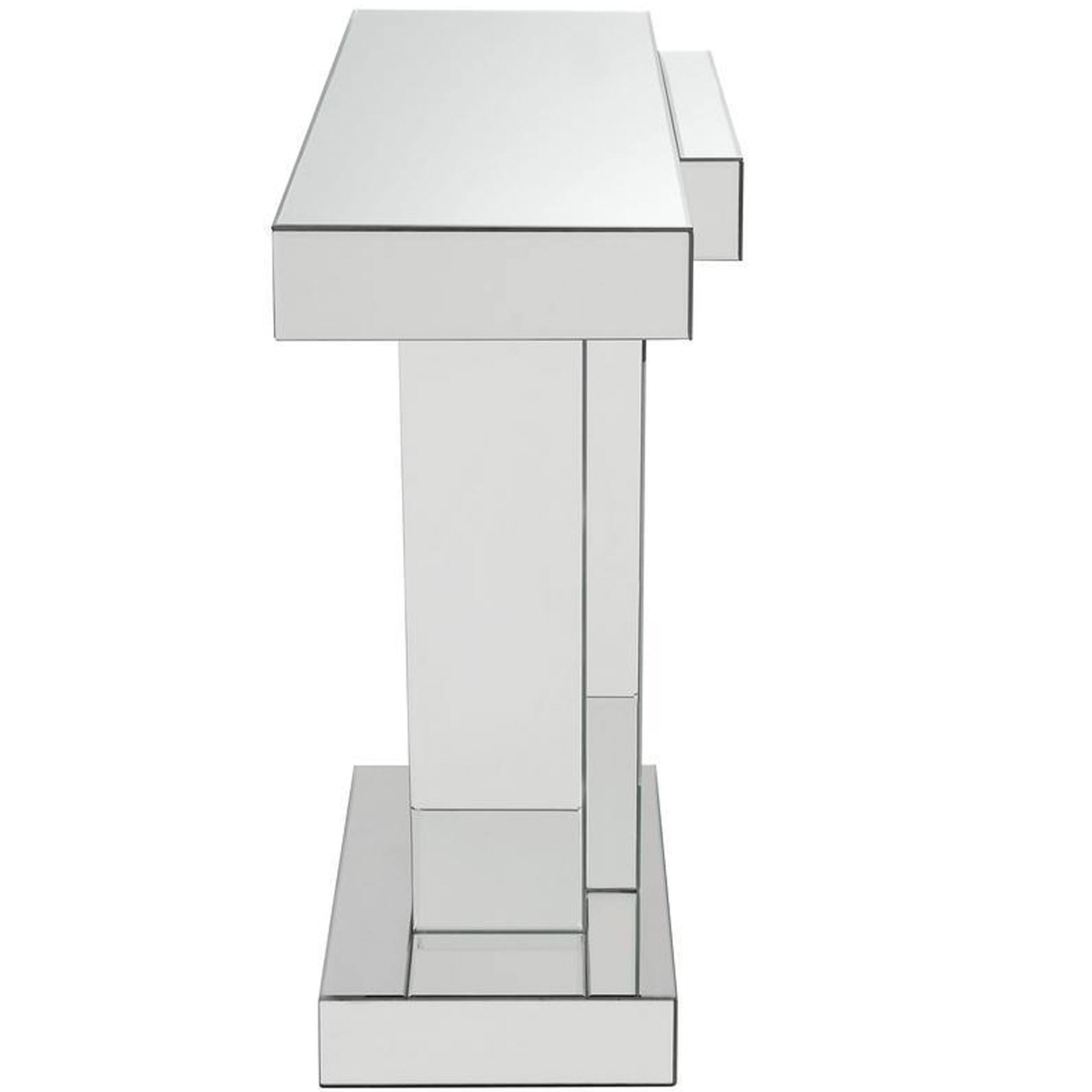 Alt View 2. Manhattan Lane - Wood and Mirror  Console Table with Faux Crystals Inlay, Clear - Clear.