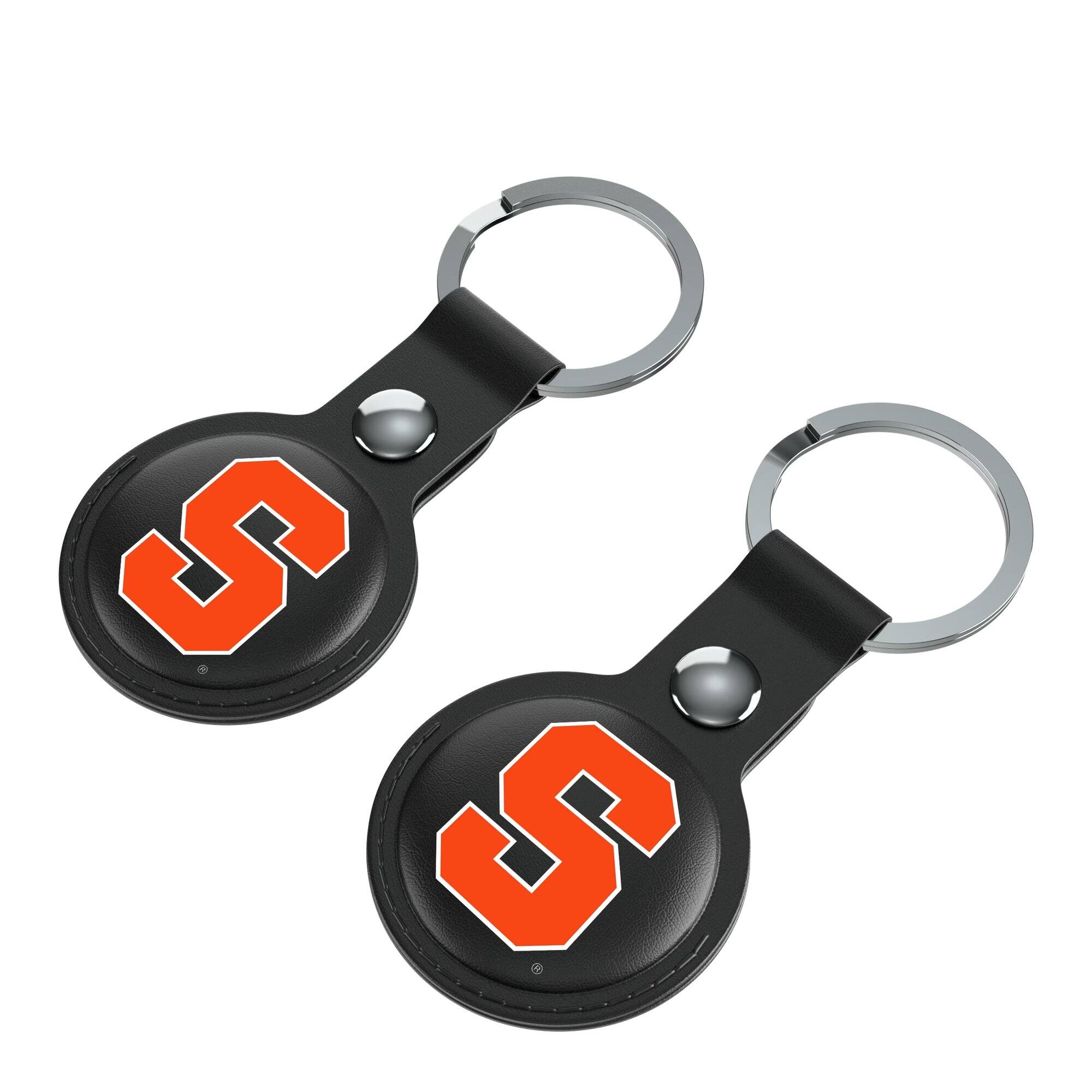 Alt View 1. Keyscaper - Black Syracuse Orange Two-Pack AirTag Holders - No Size - Black.