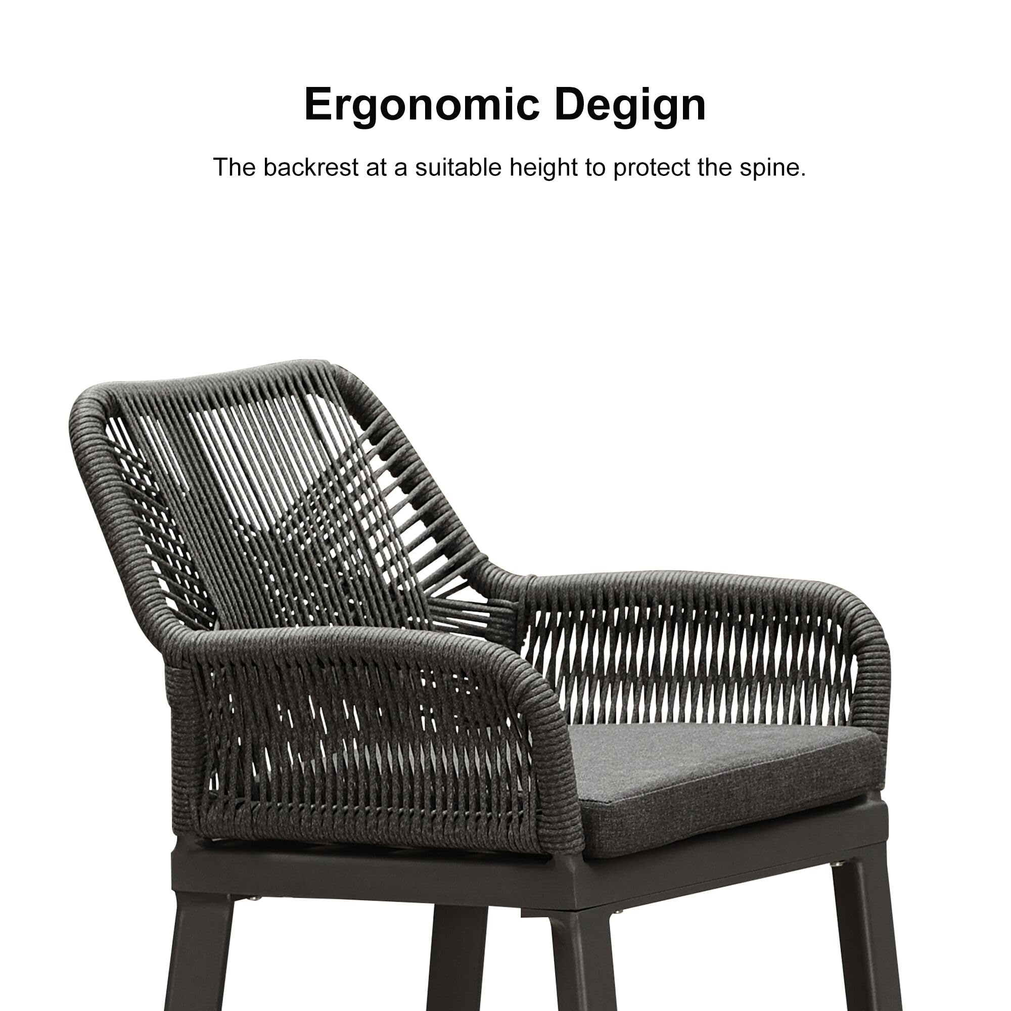 Ergonomic Design  
The backrest at a suitable height to protect the spine.