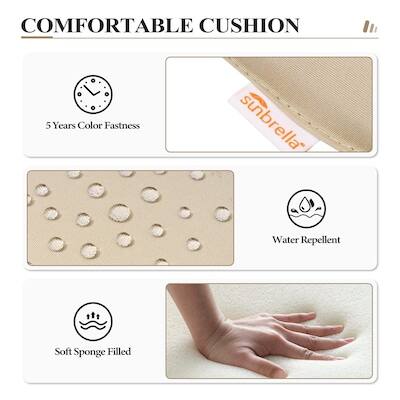 COMFORTABLE CUSHION

- 5 Years Color Fastness
- Water Repellent
- Soft Sponge Filled
