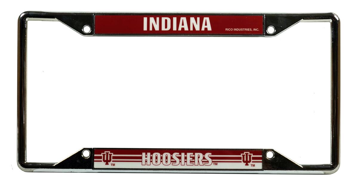 Indiana Hoosiers Chrome 4 Corner View License Plate Frame