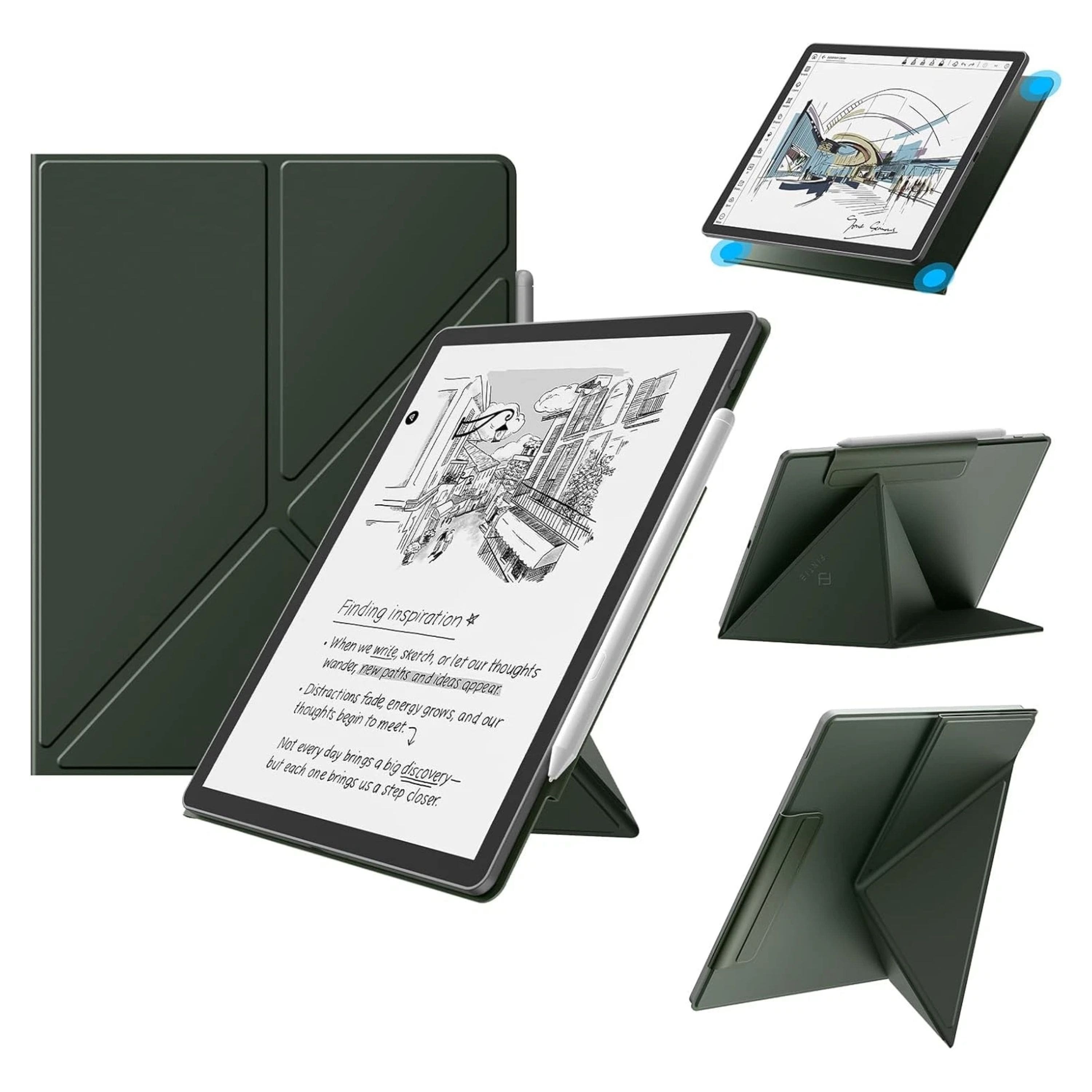 "Kitcheniva - Multi-Viewing Origami Stand Case For 11"" Kindle Scribe 3rd Gen 2025/Colorsoft 2025 E-Reader - Alpine Green" price history on PriceWatchPro