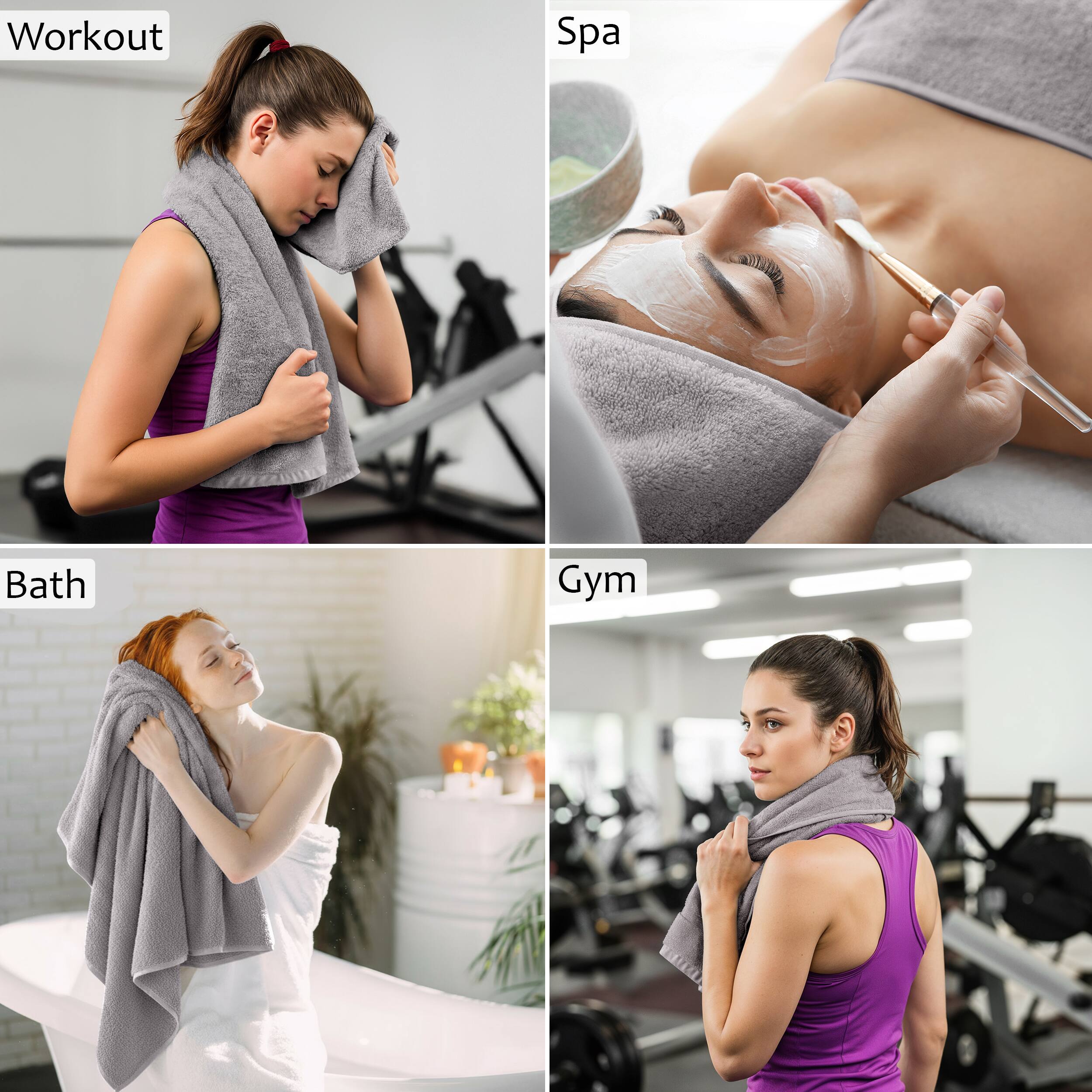 - Workout
- Spa
- Bath
- Gym