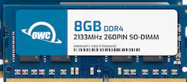 OWC - 16GB (2x8GB) DDR4 2133MHZ PC4-17000 CL15 2RX8 Non-ECC SODIMM 1.2V 260-pin Laptop Notebook Memory RAM Upgrade Module - Black Chips