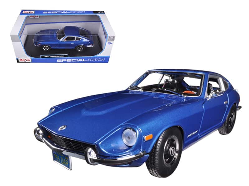 1971 Datsun 240z 1/18 Diecast Model Car by Maisto Blue Metallic