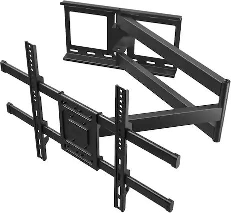 Front. FINEAK - TV Wall Mount with Extra Long Extendable Arm for 32-75 Inch TVs, Max VESA 600x400mm - Black.