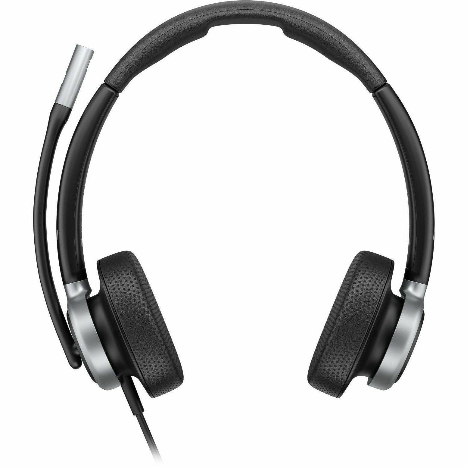 Alt View 1. Poly - Poly Mission 625 Stereo USB Wired Headset (Bulk) (C01C6A6) - Microsoft Teams Certification - Stereo - USB, USB Type C - Black.