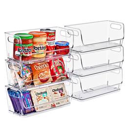 Sorbus - Stackable Storage Bins Open Front, Clear Stackable Storage Bins, Pantry Bins for Storage and Organization
