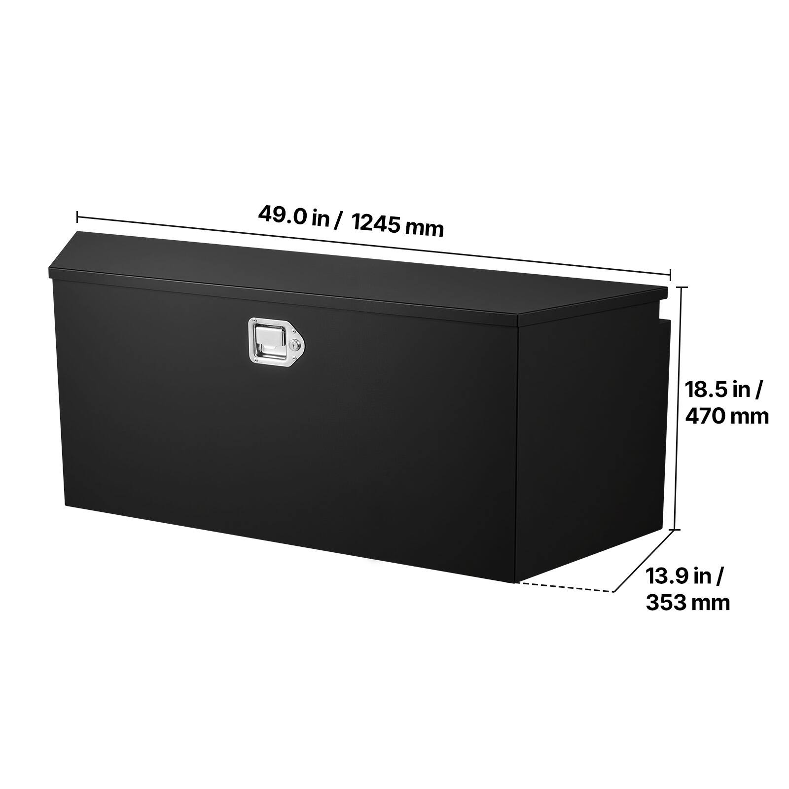 49.0 in / 1245 mm  
18.5 in / 470 mm  
13.9 in / 353 mm