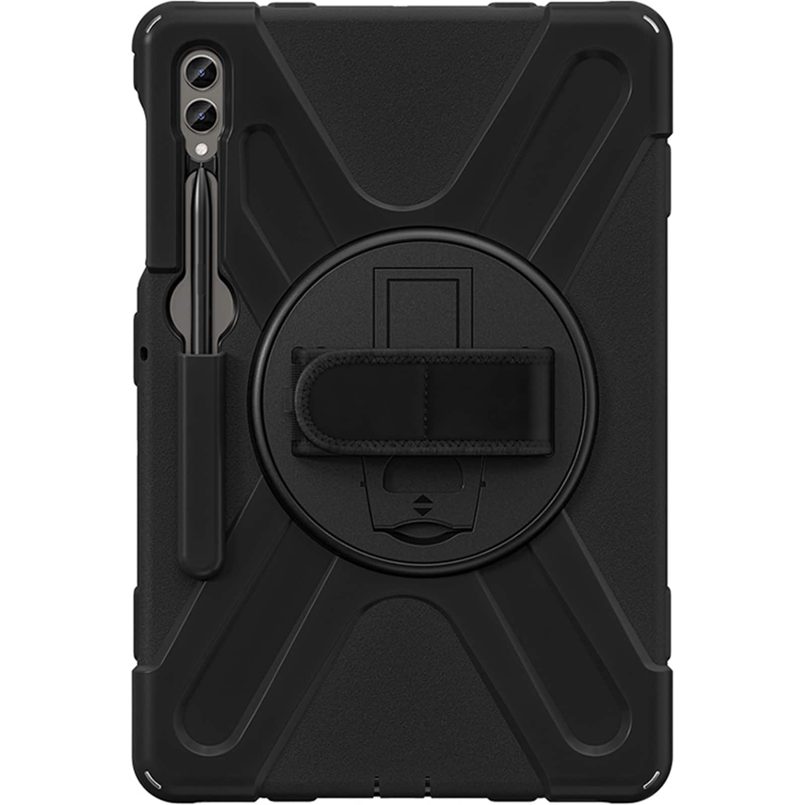 Front. SaharaCase - DEFENSE-X Series Case for Samsung Galaxy Tab S10+, Tab S9+, Tab S9 FE+, and Tab S8+ - Black.