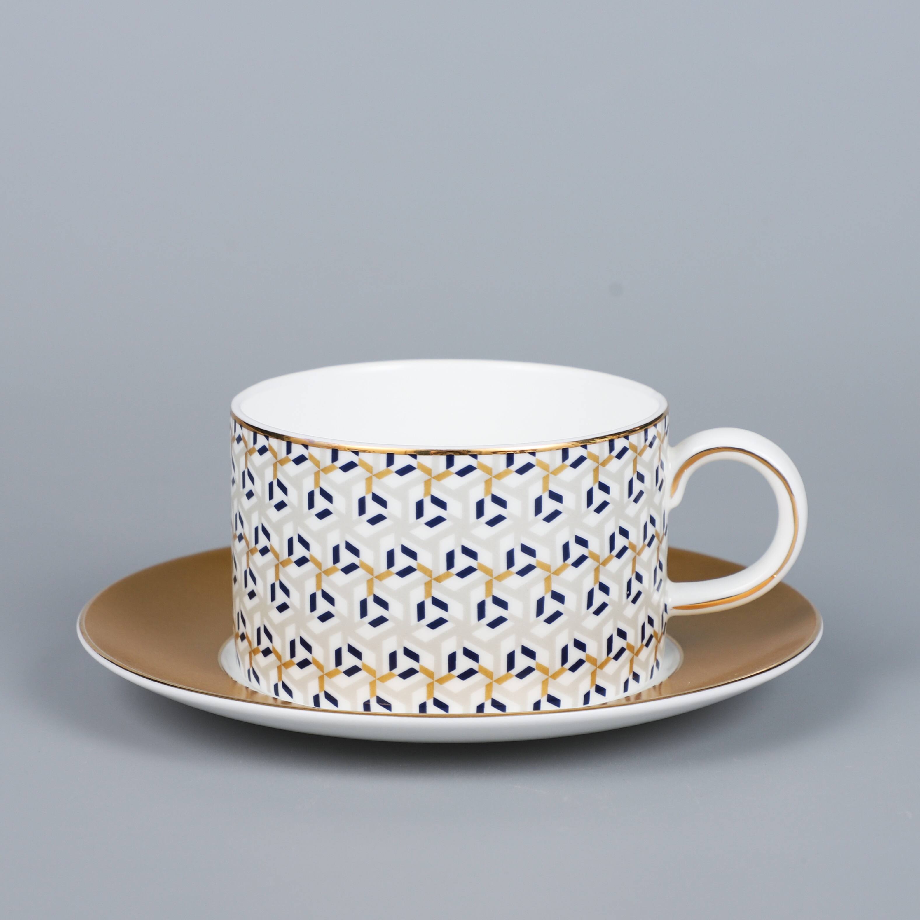 Left. Jiallo - The Elegance in Porcelain Tea Service Collection - 220cc tea cup set - Multi Color.