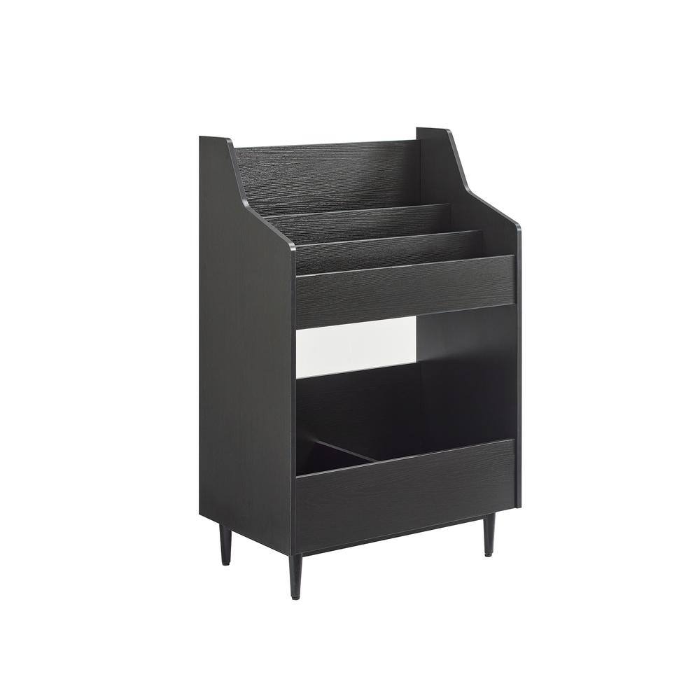 Alt View 3. Crosley Furniture - Liam Vinyl Record Storage Stand - Black.