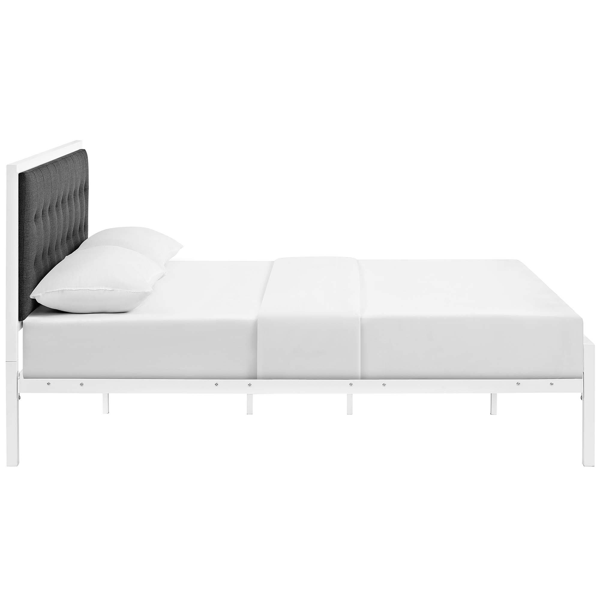 Back. Modway - Elsie Queen Bed Frame - Gray.