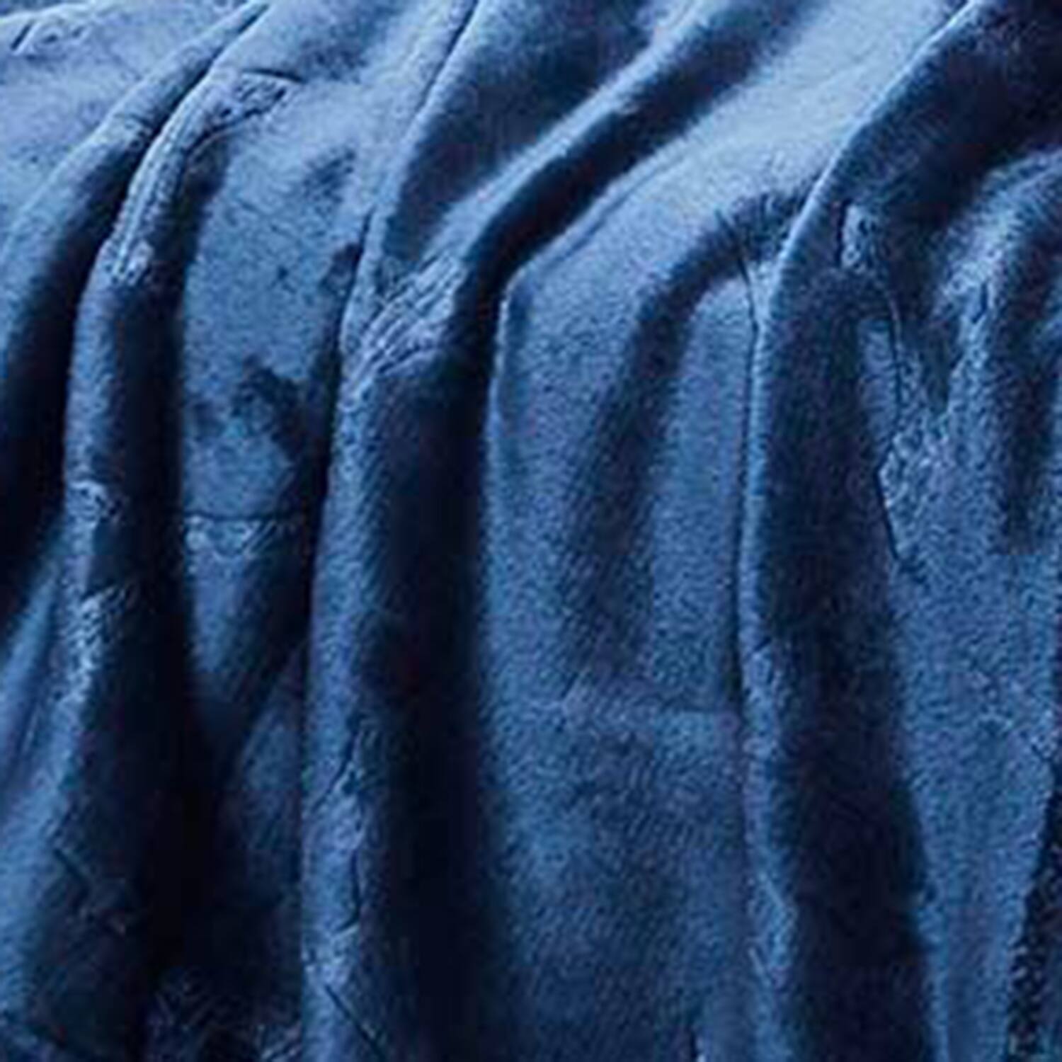 Alt View 4. Noble House - Plazatex Eiffel Tower Embossed Decorative Super Soft Throw Blanket for Sleep/Decor 2 Pack 50" x 60" Oxford Blue - Oxford Blue.