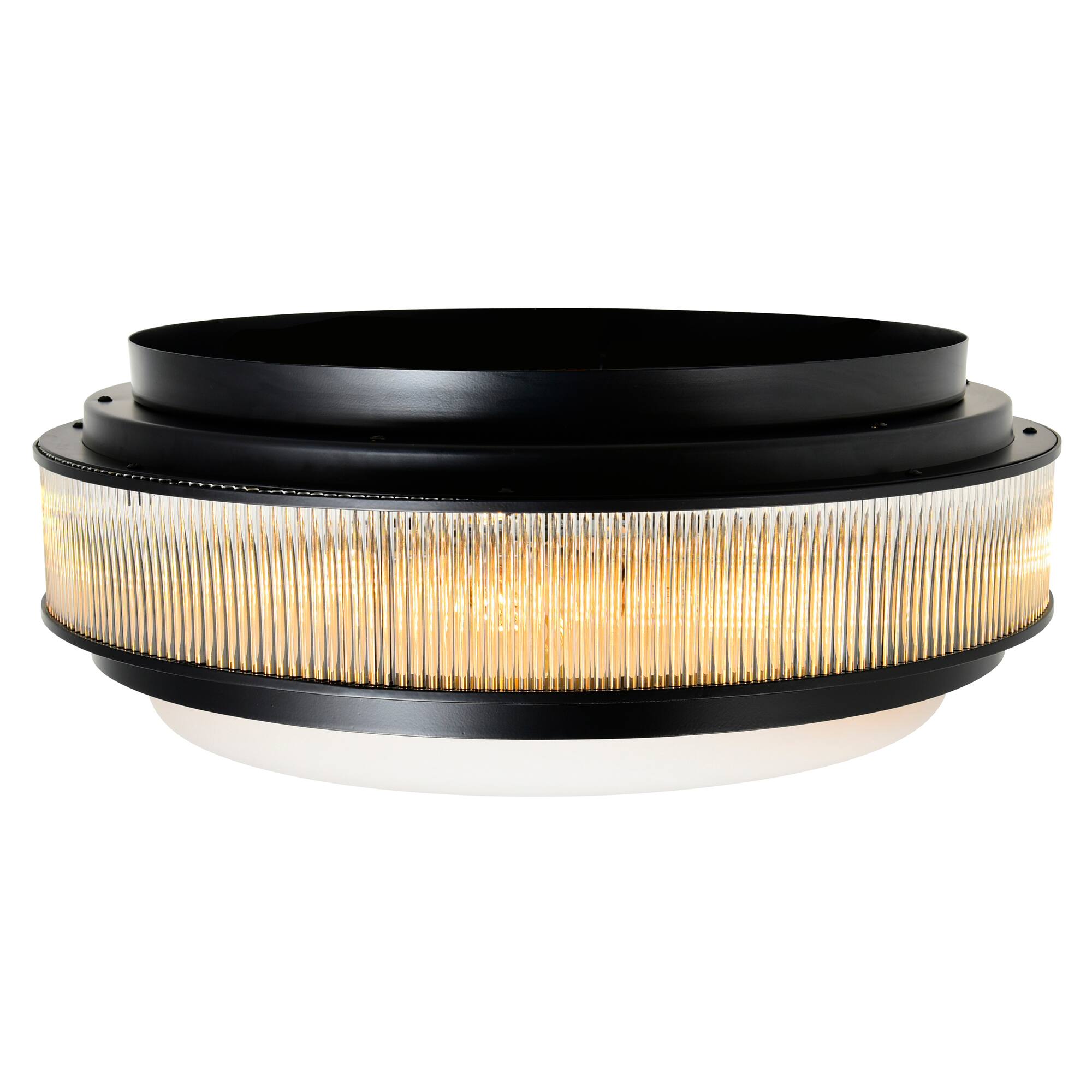 Left. CWI Lighting - Valdivia 4 Light Black Flush Mount - Black.