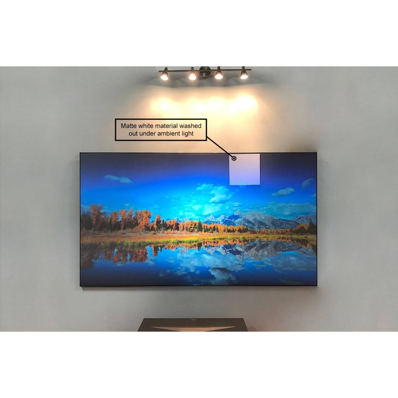 Alt View 18. Elite Screens - Aeon CLR®2, CeilingLightRejecting,103"Diag.,16:9, EDGE FREE® Fixed Frame Ultra-Short Throw Projector Screen, AR103H-CLR2 - Black.