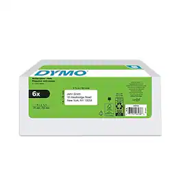 DYMO - LabelWriter 2050764 Multi-Purpose Labels, 2-1/8" x 1", Black on 500 Labels/Roll, 6 Rolls/Box (2050764) - White