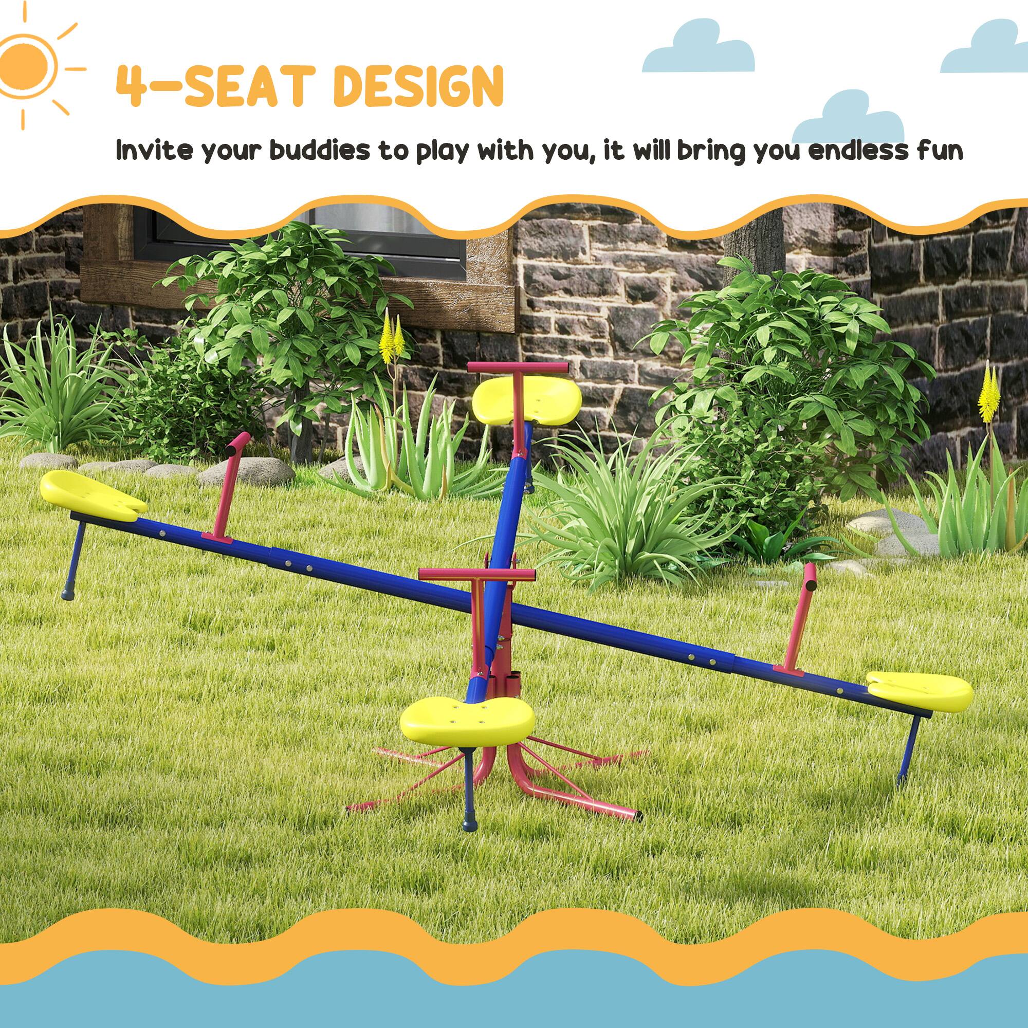 4-SEAT DESIGN  
Invite your buddies to play with you, it will bring you endless fun