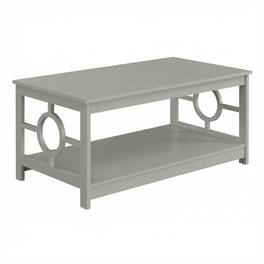 FurniFact - Coffee Table with Round Particle Board Top and Melamine Finish - Gray