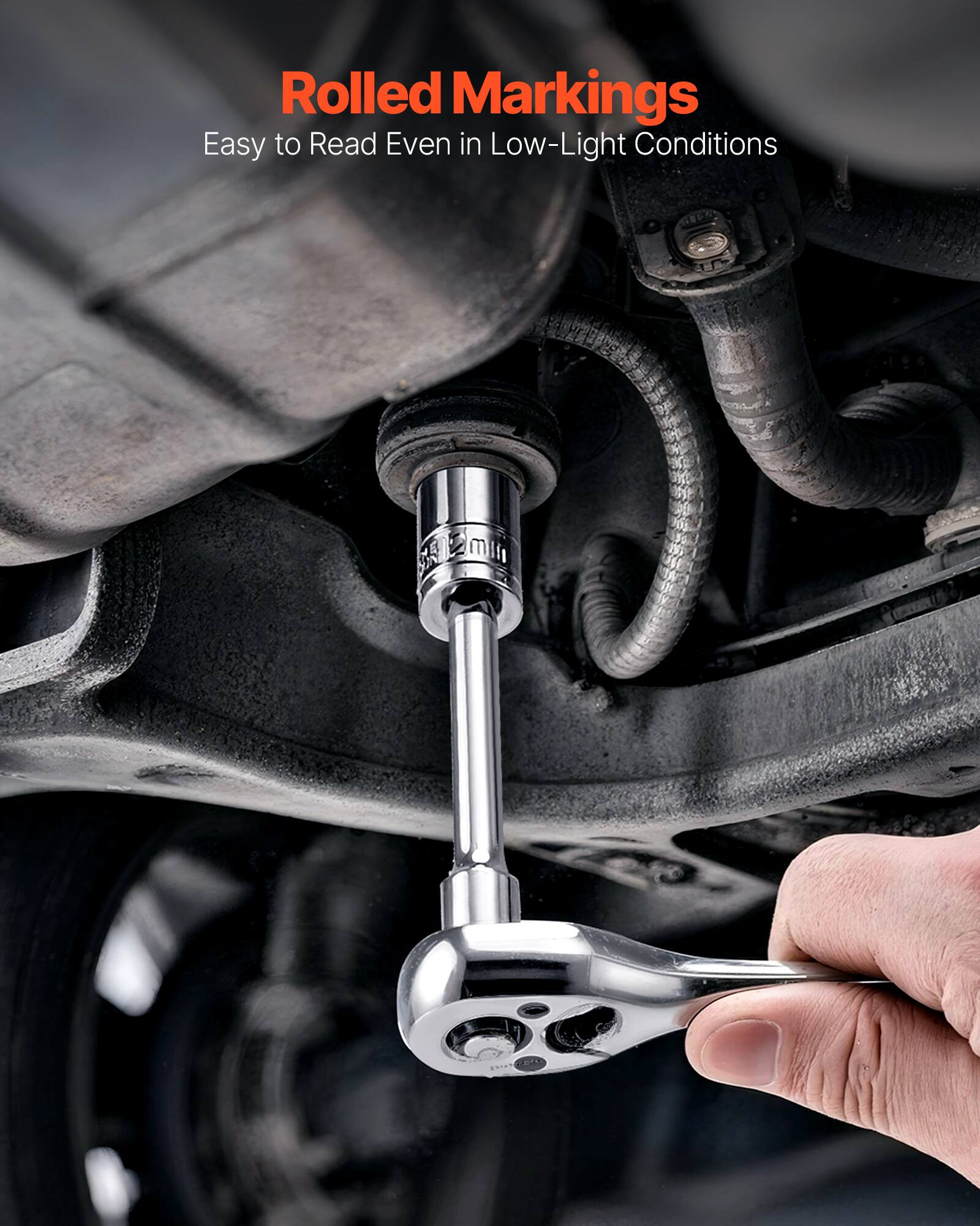 Rolled Markings  
Easy to Read Even in Low-Light Conditions