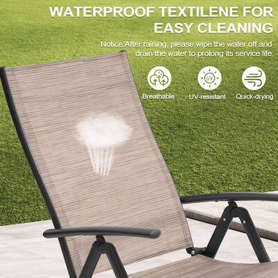 WATERPROOF TEXTILENE FOR EASY CLEANING

Notice: After raining, please wipe the water off and drain the water to prolong its service life.

- Breathable
- UV-resistant
- Quick-drying