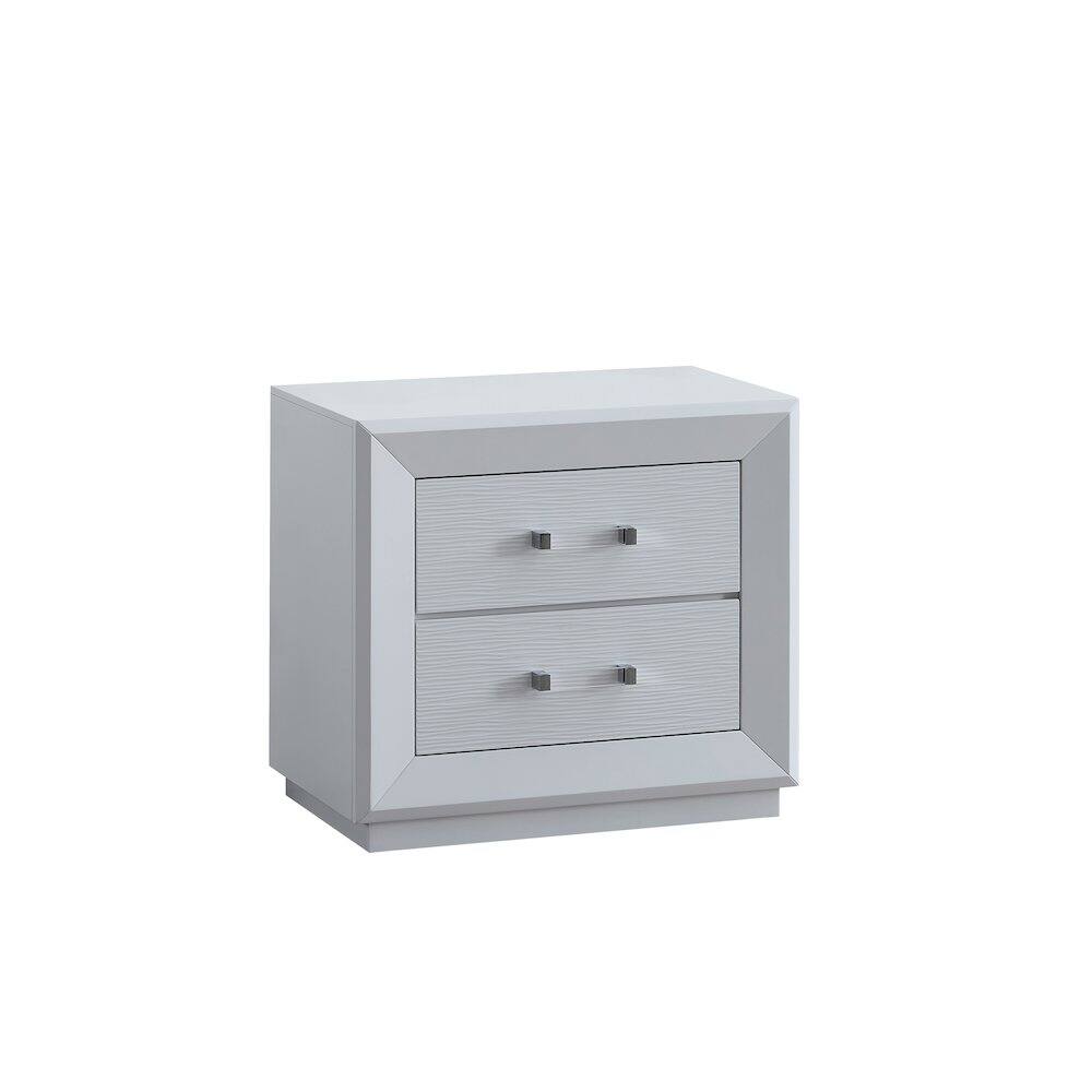 Angle. Glory Furniture - Mars Nightstand - White.