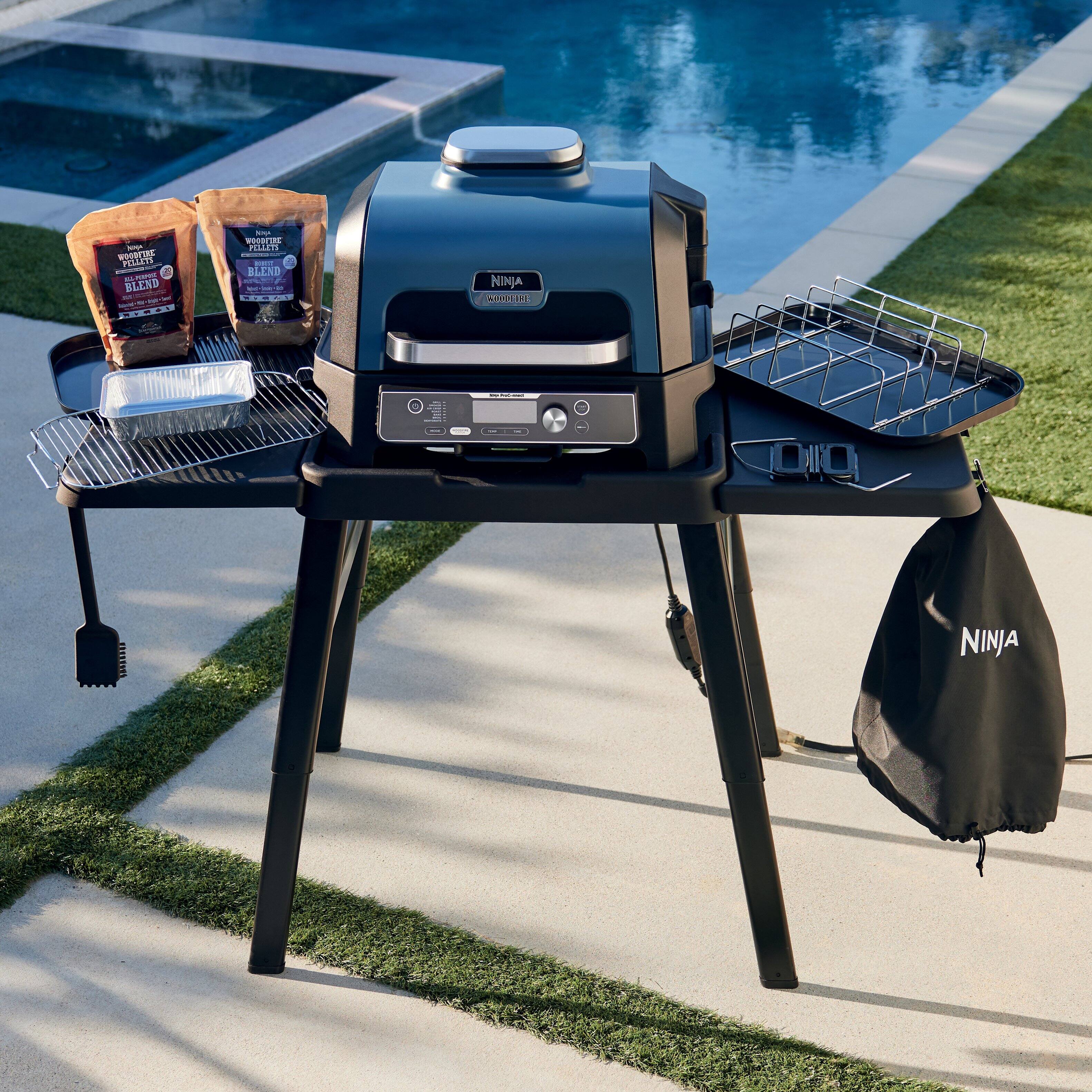 Alt View 11. Ninja - Woodfire Premium Grill Cover Pro, Compatible with OG800 & OG900 Series - Black.