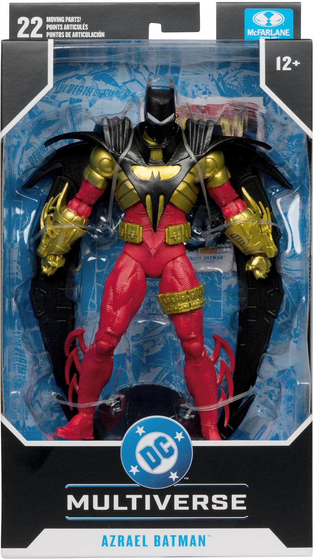 MOVING PARTS! 22 POINTS DE ARTICULACION McFARLANE MULTIVERSE AZRAEL BATMAN THE HEDEATHORSUREAN DEATH BF CUREA 12+ 34 DATMAN AIPST DC TM