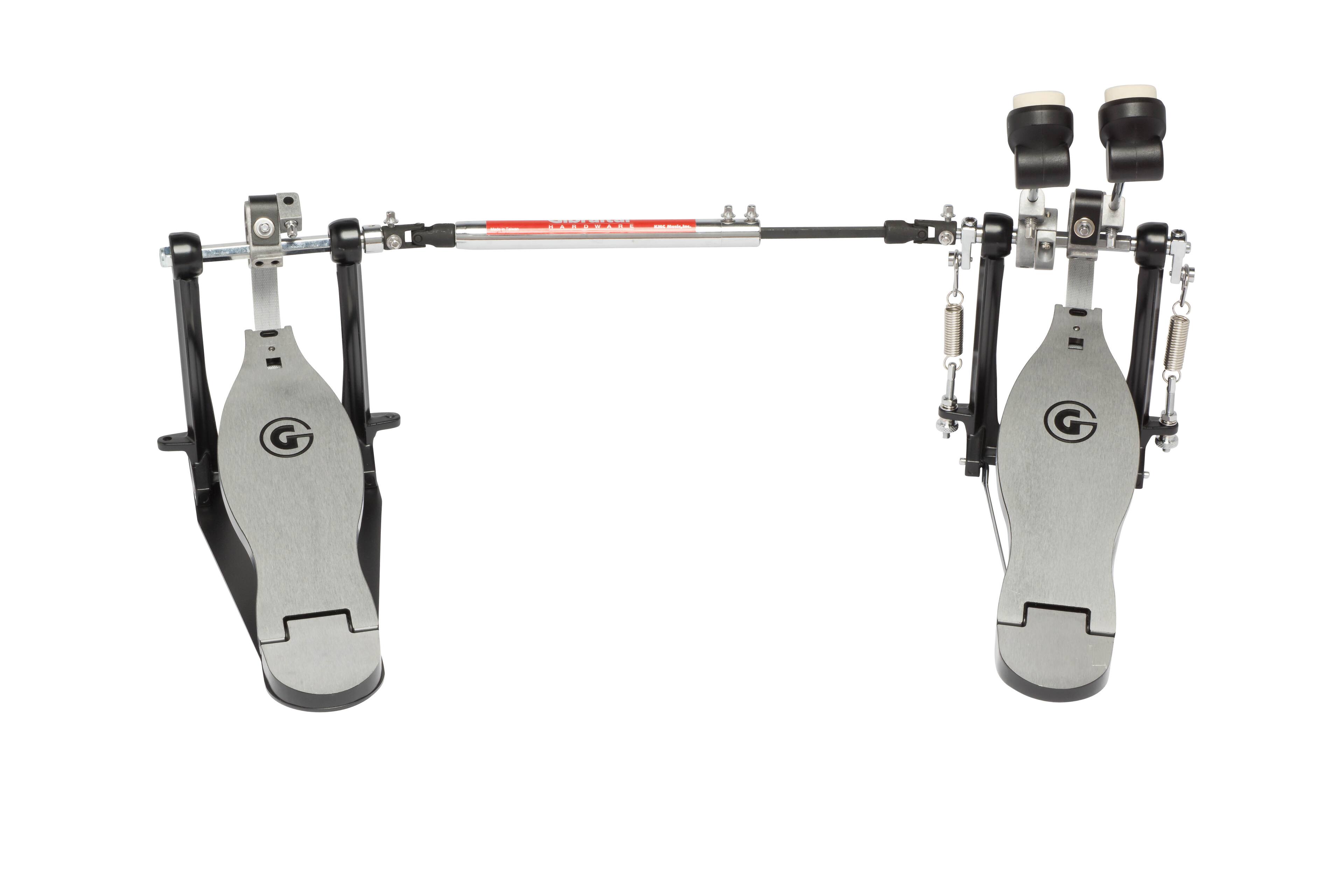 Gibraltar Hardware - Velocity Strap Drive Double Bass Drum Pedal, Lightweight Frame with Kevlar Strap Drive, G-Style Footboards