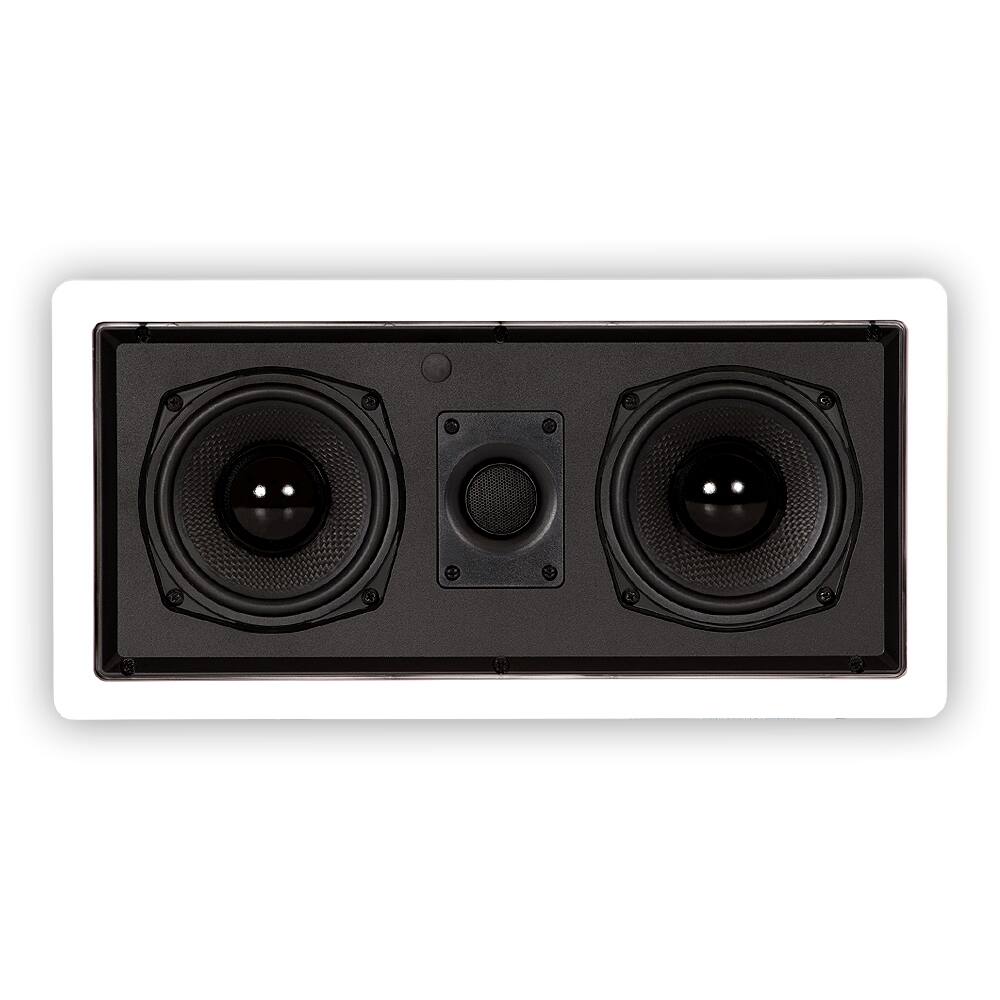 Alt View 2. Theater Solutions by Goldwood - TSLCR5 Flush Mount Speakers Dual Woofer in Wall 7 Pack - Paintable White.