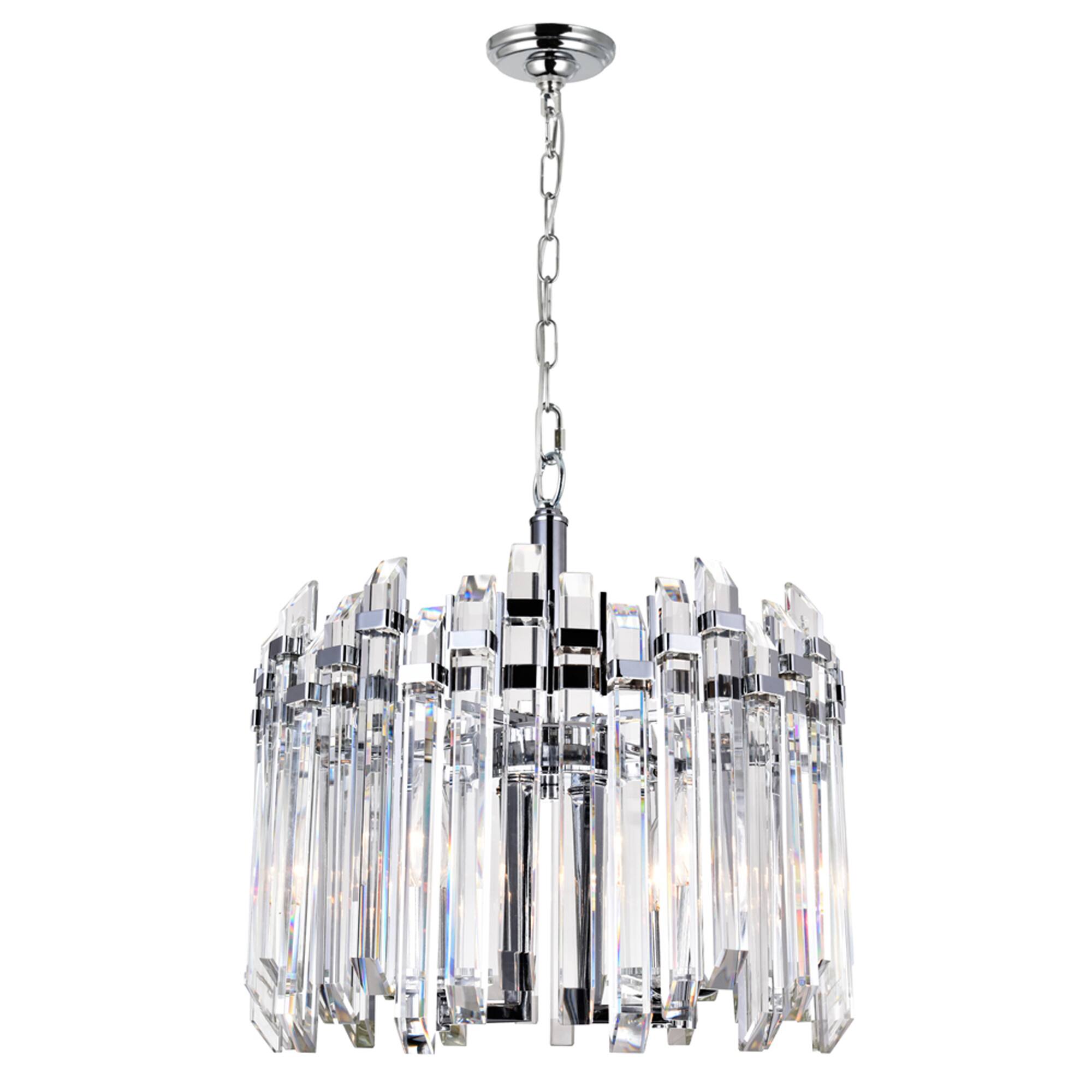 Angle. CWI Lighting - Henrietta 4 Light Chandelier With Chrome Finish - Chrome.