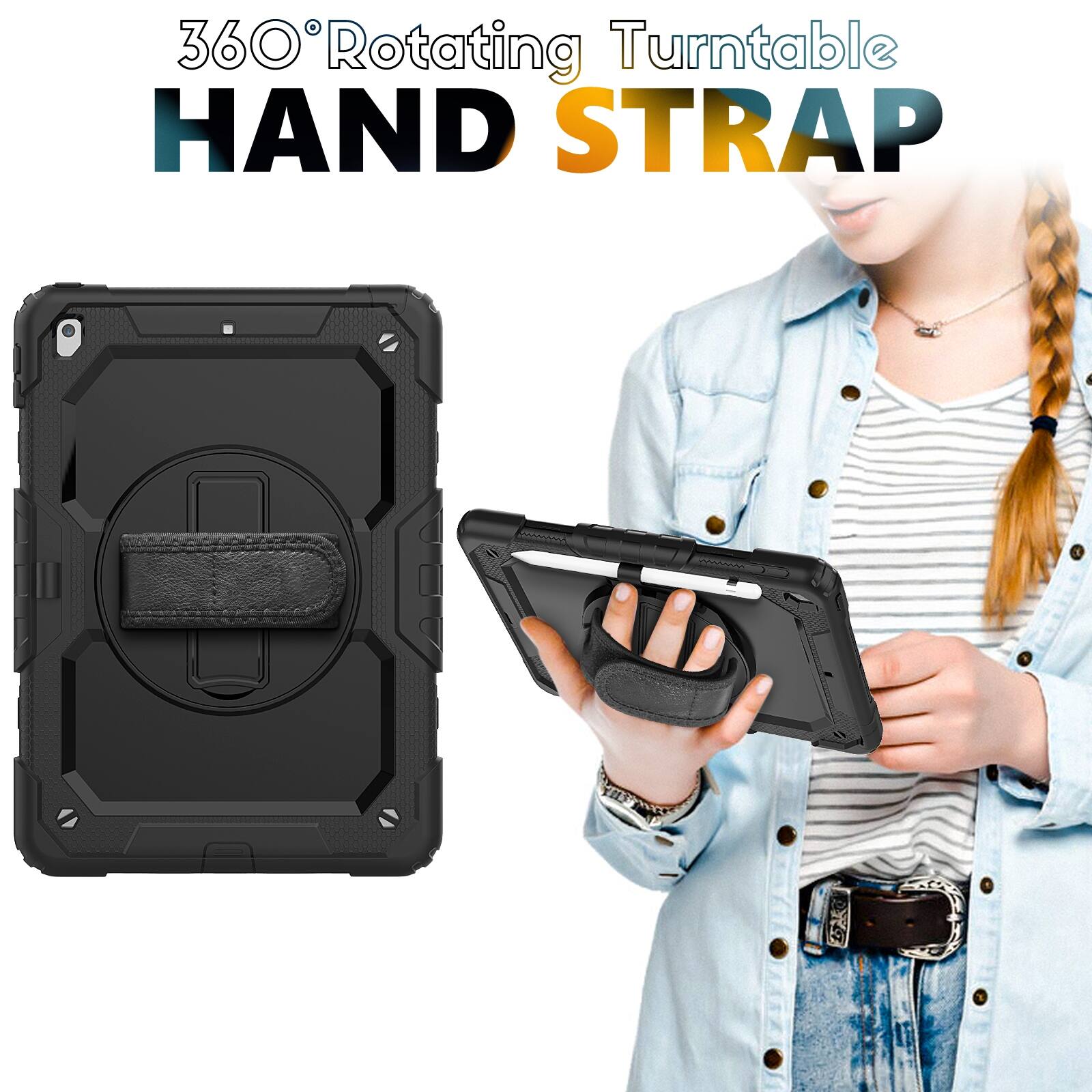360° Rotating Turntable HAND STRAP
