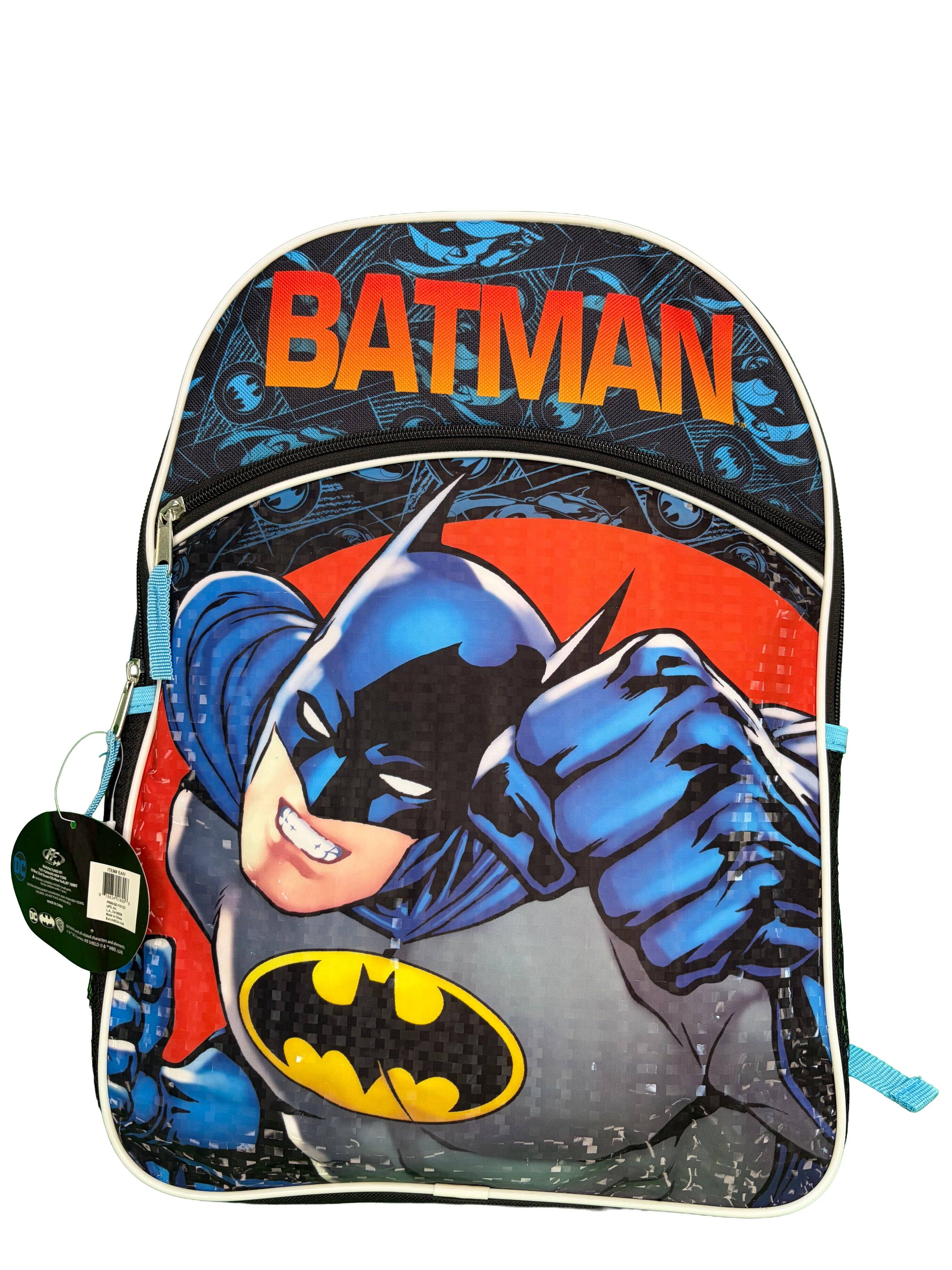 Alt View 1. UPD - DC Comics Batman 16" Backpack with Side Mesh Pockets and front pocket - Multicolored.