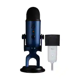 Blue Microphones - Yeti USB Microphone (Midnight Blue) with Pop Filter Bundle