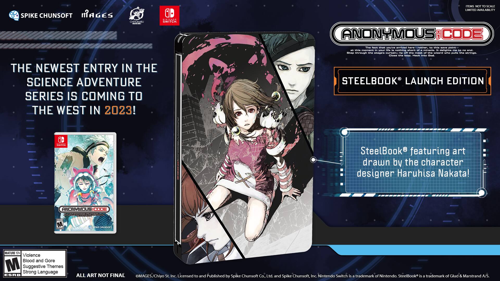 Angle. Spike Chunsoft - ANONYMOUS;CODE SteelBook.