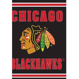 Evergreen Enterprises - Chicago Blackhawks 28" x 44" Double-Sided Embossed Suede House Flag - Multicolor