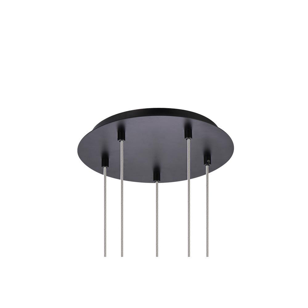 Elegant Lighting - Eren 5 lights pendant - Black price history on PriceWatchPro