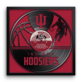 Sporticulture - Indiana Hoosiers Framed 13" x 13" Vinyl Record Art Print - Multicolor