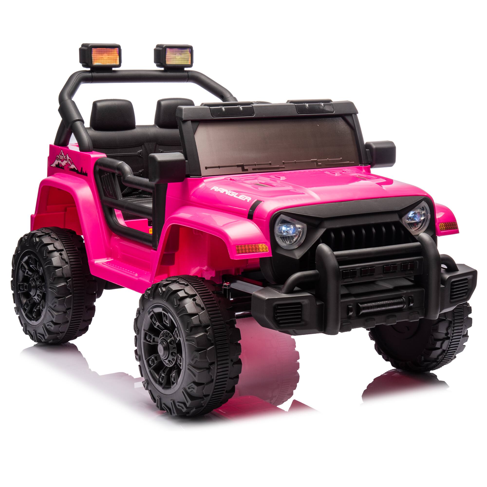 Alt View 4. ELEMENT ACE - Pink 12V Electric Ride-On Car for Toddlers with Parent Remote Control, Dual Drive, and Music Player - Pink.