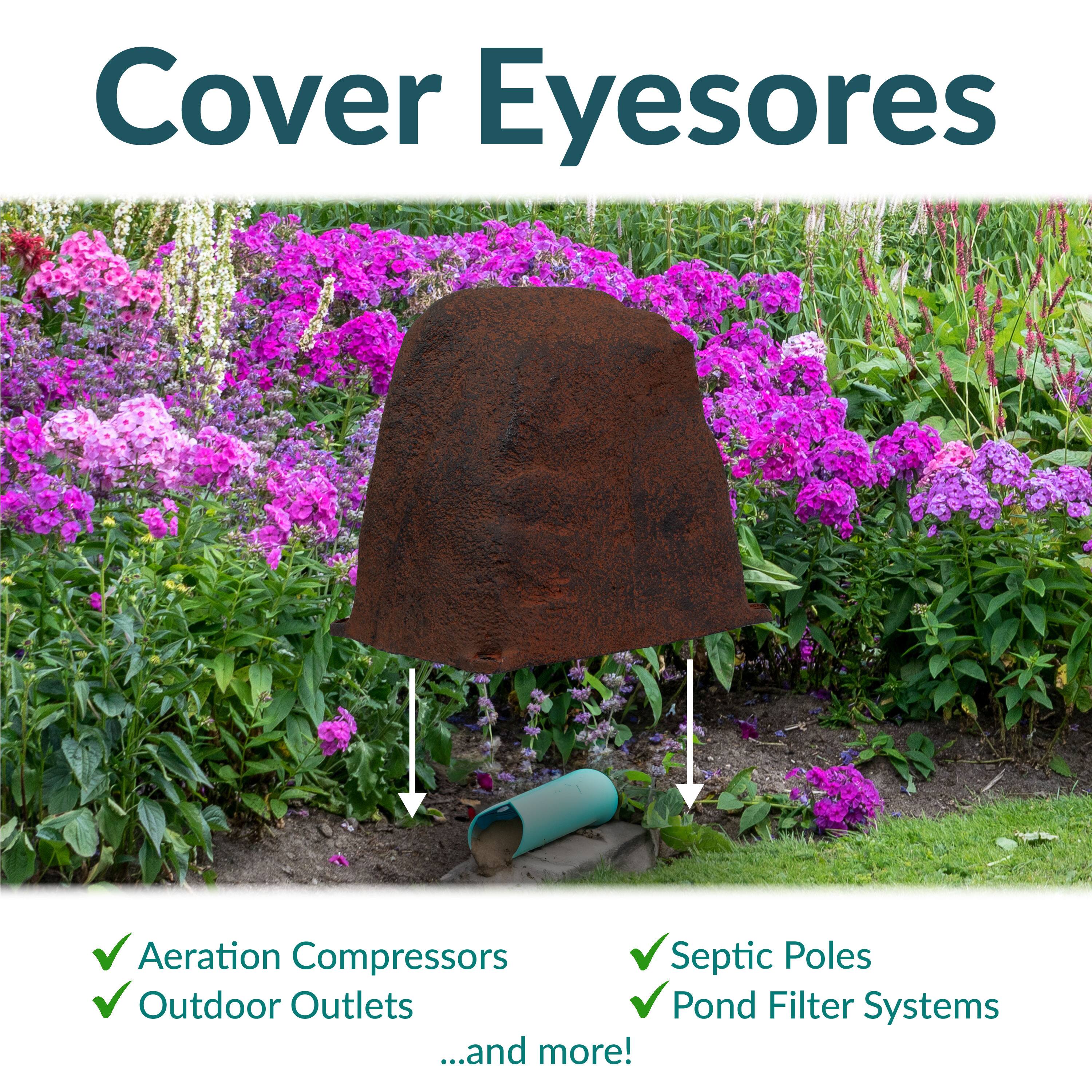 Cover Eyesores

- Aeration Compressors
- Outdoor Outlets
- Septic Poles
- Pond Filter Systems
...and more!