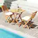 Alt View 3. Costway - 3-Piece Folding Bistro Set with Removable Seat Cushions Outdoor Table and Chairs - Natural,Off-White.